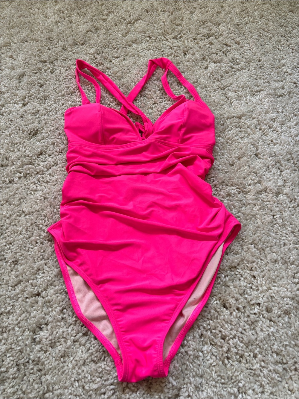Cupshe Hot Pink One-Piece Swimsuit